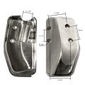 Door Mirror Bottom Mount Bracket Chrome Mounting Plate Aluminum Passenger Side Fits 2005 And Onward Peterbilt 335 340 357 382