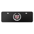 Cadillac 3d Metal Logo 12 X 4 25 European Look Black Half-size Stainless Steel License Plate Official Licensed 