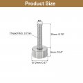 Uxcell M4x20mm Knurled Thumb Screws 5pcs 304 Stainless Steel Flat Head Fully Threaded Bolts Grip Knobs Fasteners