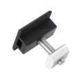 6pcs Solar Panel Middle Clamp 30mm Aluminum Center Clamps Pv Rail Mounting System Install Hardware Black