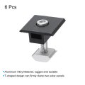 6pcs Solar Panel Middle Clamp 30mm Aluminum Center Clamps Pv Rail Mounting System Install Hardware Black