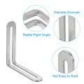 Uxcell 10pcs Adjustable L-shape Corner Brace With Slot 3 15 X Inch Stainless Steel Slotted Right Angle Bracket For Wooden