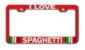 I Love Spaghetti Italian Italy Rd Auto Metal License Plate Frame Tag Holder M83 