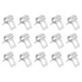15pcs Spring Band Type Action Fuel Silicone Vacuum Hose Pipe Clamp 4mm Low-pressure Air Clip For Automotive Oil Water Nickel 