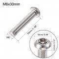 Uxcell M6x30mm Torx Security Machine Screw 20pcs Pan Head Screws Inside Column With T30 L-type Wrench 304 Stainless Steel