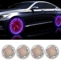 Usonline911 4 Pack Car Wheel Light Solar Energy Flash Waterproof Auto Hub Lamp Tire Colorful Atmosphere Accessories