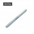 Uxcell M6 Hanger Bolts Length 2-3 4 70mm Double Headed Self-tapping Screw 6mm Wood Joint Furniture Legs 24pcs