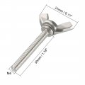 Uxcell Wingbolt Butterfly Wing Thumb Hand Screws Bolts M4x30mm 0 7mm Pitch Carbon Steel 20pcs