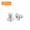Uxcell M5-0 8 X 8mm 20pcs Flat Round Head Screws 304 Stainless Steel Phillips Drive Machine Hardware Fastener For Furniture