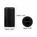X Autohaux 5 Pcs 10mm 0 39 Silicone Hose Cap Intake Vacuum Tube End Plug For Car Black