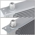 Auto Dynasty Universal Automotive Silver Aluminum 30-row Engine Transmission Oil Cooler