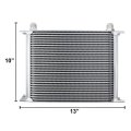 Auto Dynasty Universal Automotive Silver Aluminum 30-row Engine Transmission Oil Cooler