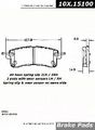 Centric 106 15100 Posi Quiet Extended Wear Brake Pad 
