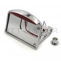 Httmt Mt301-t- Motorcycle Chrome Side Mounted Flat License Plate Bracket W Led Tail Light Brake 1 Axles For H-d Suzuk Kawasak