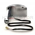 Httmt Mt301-t- Motorcycle Chrome Side Mounted Flat License Plate Bracket W Led Tail Light Brake 1 Axles Compatible With H-d