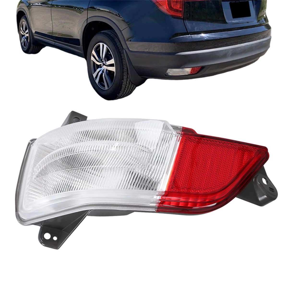Left Driver Side Reversing Back Up Light Assembly For Pilot 2016 2017 2018 Replacement 34550 Tg7 A02 Ho2882100 Clear Red Lens