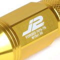 J2 Engineering 7075-t6 Compatible Withged Aluminum M12x1 5 20pcs 80mm Tall Spiky Cap Lug Nut Set W Adapter Gold