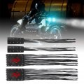Qiilu 2pcs Universal Motorcycle Lever Covers Handlebar Tassel 15 Fringe Grip Cover Heavy Duty Black