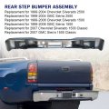 Rear Step Bumper Assembly Replacement For 1999-2006 Chevrolet Silverado Gmc Sierra 1500 1999-2004 2500 W O Parking Sensor Holes