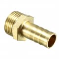 Uxcell Brass Barb Hose Fitting Connector Adapter 10mm Barbed X G3 8 Male Pipe 5pcs