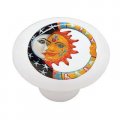 Gotham Decor Mexican Talavera Style Eclipse Ceramic Drawer Knob 