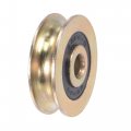 Uxcell Sliding Door Roller U Groove 6 3mm Shaft Hole 28 5mm Diameter Iron Zinc Plated