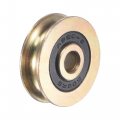 Uxcell Sliding Door Roller U Groove 6 3mm Shaft Hole 28 5mm Diameter Iron Zinc Plated