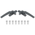 2pcs Casement Window Locking Handle Zinc Alloy Grasp Grip Left And Right Hand For Windows Dark Gray 