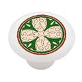 Dutch Floral Decorative High Gloss Ceramic Drawer Knob 