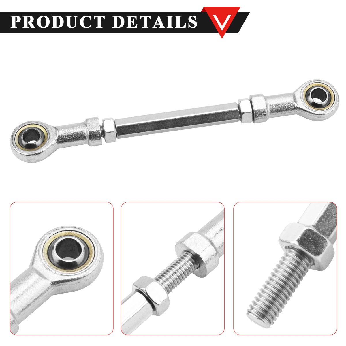 Pro Bat 2pcs 145mm 71 Universal 8 1 X 5 16 8mm Tie Rod End Steering Kit Go Kart Off Road Dirt Bike Atv