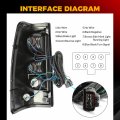 Ecotric Tail Lights Compatible With 2003-2006 Chevy Silverado Pickup Truck 2007 Classic Rear Taillights Passenger Side Brake