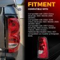 Ecotric Tail Lights Compatible With 2003-2006 Chevy Silverado Pickup Truck 2007 Classic Rear Taillights Passenger Side Brake