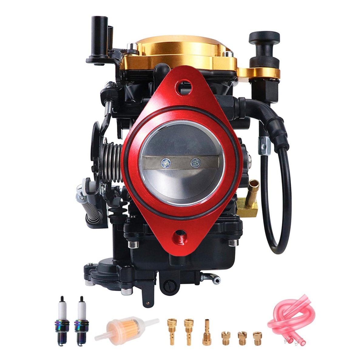 Cv40 Carburetor For Hd Sportster Xl Xlh 883 1200 Softail Touring Dyna Fxr Road King Carb 27421-99a Golden Top With Choke Cable