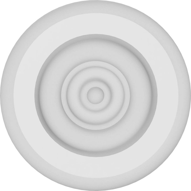 Ekena Millwork Rosp030x0x075gry04 Standard Grayson Bullseye Rosette With Rounded Edge W X 3 H 3 4 P