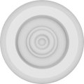 Ekena Millwork Rosp030x0x075gry04 Standard Grayson Bullseye Rosette With Rounded Edge W X 3 H 3 4 P