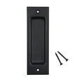 Smartstandard 6-1 2inch Matte Black Frosted Handle For Sliding Barn Door Hardware Finger Pull 