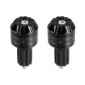 1 Pair Universal 18mm Handlebar End Caps Plug Bar Aluminum Alloy For Motorcycle Black 