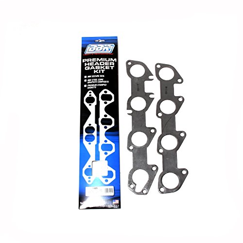 Premium Exhaust Header Gasket Set For 1 75 In Ford 302 351 Large Oval Port Model 1400 Graphite Material Sold As A Pair