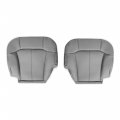 Driver And Passenger Side Bottom Seat Covers Replacement Leather Pewter Gray For Chevy Silverado Gmc Sierra 1500 2500 3500hd 