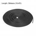Uxcell Nitrile Rubber Round Seal Strip 3mm 1 8 Diameter 5 Meters 16 4ft Long Hard Solid Weather Stripping For Diy Gasket