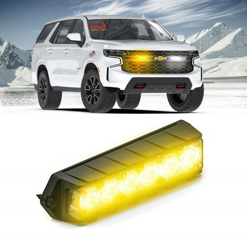 Feniex Industries Fusion-s Surface Mount Amber Professional Led Warning Lights For Public Works And Tow Trucks