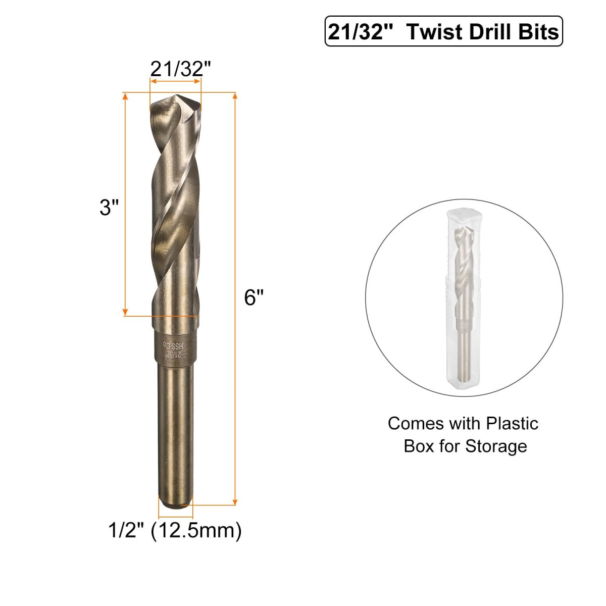 21 32 M35 Cobalt Twist Drill Bits High-speed Steel Jobber Bit For Stainless Hardened Metal Cast Iron Aluminum Copper Soft Alloy