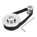 Gt-2 Synchronous Wheel 20 60 Teeth 8 10mm Bore Aluminum Alloy Timing Pulley With 1pcs Length 200mm Width Belt For 3d Printer 