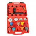 14pcs Coolant Radiator Pump Pressure Tester Cooling System Detector Vacuum Purge Head Gasket Replacement For Car Tool 