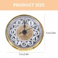 Ganazono Crafts Quartz Clock Insert Head Diy Mechanism Roman Number Inserts Face Vintage Rome Round Metal