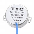 Uxcell Synchronous Motor Ac 100-127v 5-6rpm 50-60hz Ccw Cw 4w D Shaft