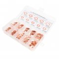Homsfou 200pcs Boxed Plastic Flat Washers Crush Oil Drain Plug Gasket Seal Combination Label Round Washer