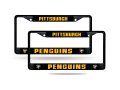 Pittsburgh Penguins Nhl Black Metal License Plate Frame Set Of 2 Friends 