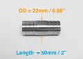 Autobahn88 Stainless Steel Straight Vacuum Hose Joiner Coupler Barb Adaptor Od 22mm 0 88
