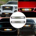 Nghtmre 2 Pack 24led Waterproof Ipx-4 Dc 12-24v Amber White Car Truck Emergency Warning Hazard Flash Strobe Light Bar For